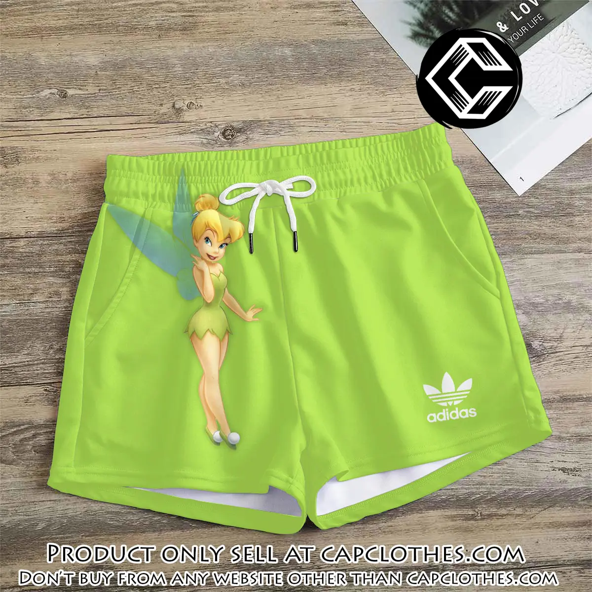 Premium tinker bell in adidas women shorts lady beach shorts wms1073 cc1938308